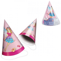 Susy-Card Partyhüte mit elastischer Fee 15 cm 6 Stück