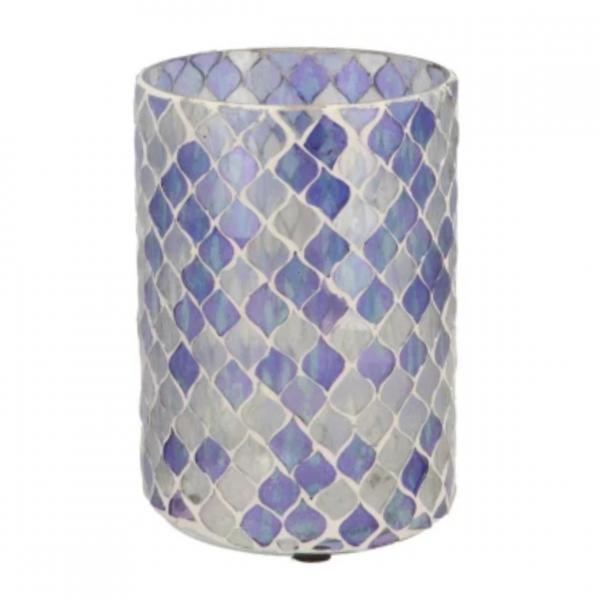 Teelichthalter Mosaik L lila 15 cm