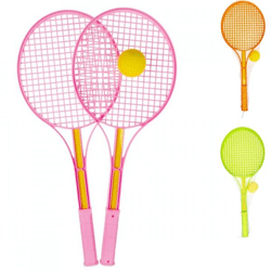 Tennis set with foam ball 51 cm 3 assorted