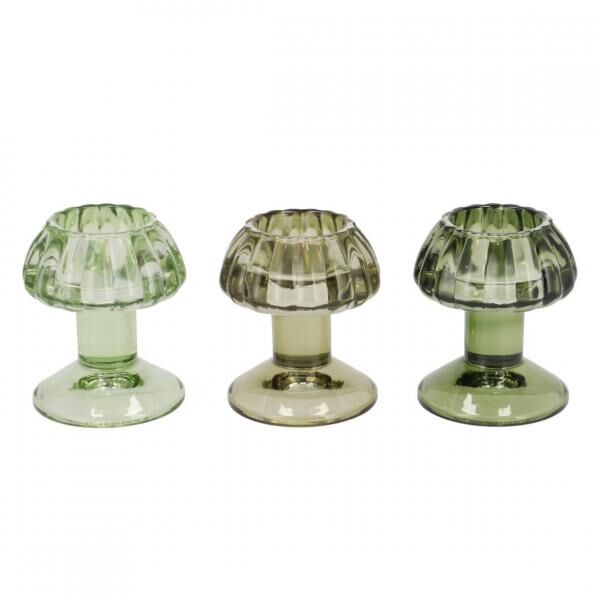 Theelichthouder Nova Mushroom Green 9 cm