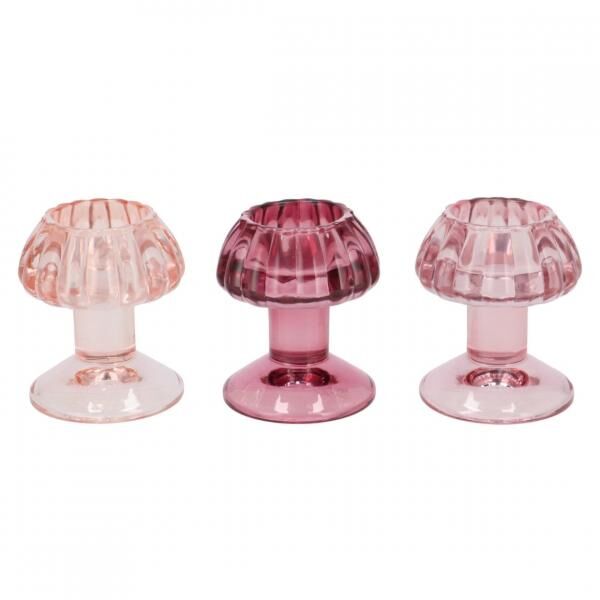 Teelichthalter Nova Mushroom Sweets Rosa 9 cm