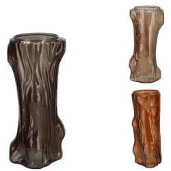 Vase Baum dunkelbraun 19 cm 3 Stück sortiert