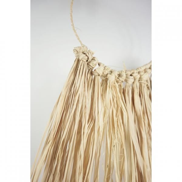 Wanddekoration Raffia Knopf Kreis 70 cm