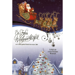 Weihnachtskarten Weihnachtsmann - 100 Stück - 6 Motive