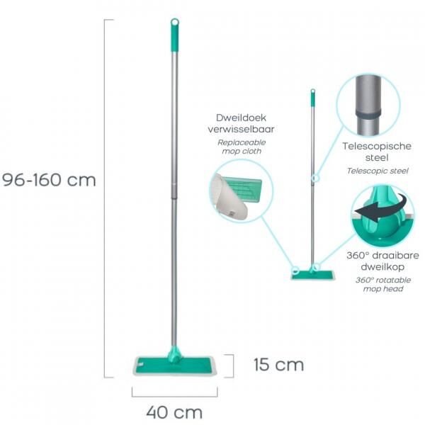 Aqua Laser Mop-Set ClickBall mintgrün 9-teilig