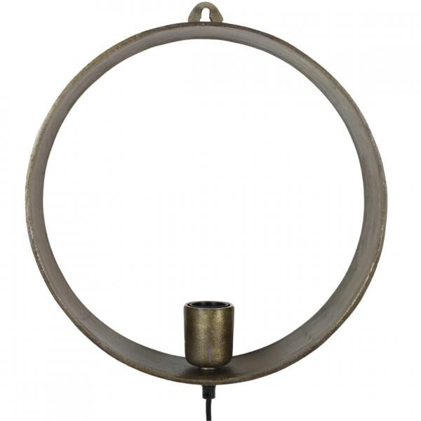 Countryfield Wandleuchte Largo Messing EU-Stecker 38 cm