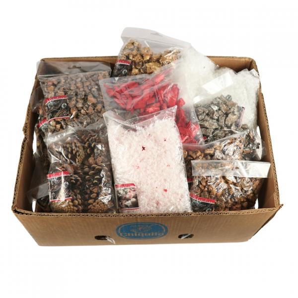 Dekorationsmaterial sortiert