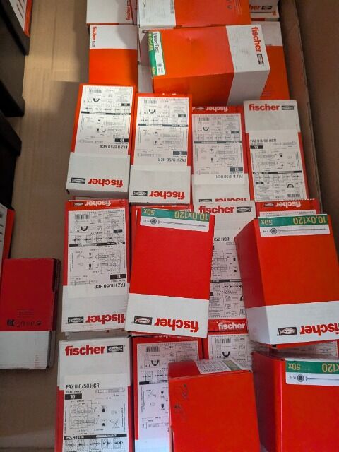 Fischer Restposten-Palette: Dübel & Schrauben (Neu/OVP) | Warenwert ca. 5.000 € | Preis 1.250 € netto | B2B Großhandel