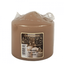 Gala stump candle brown 10 x 10 cm