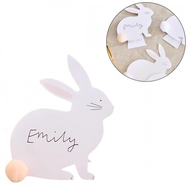 Ginger Ray Namensschilder Bunny Pompons 6er Set