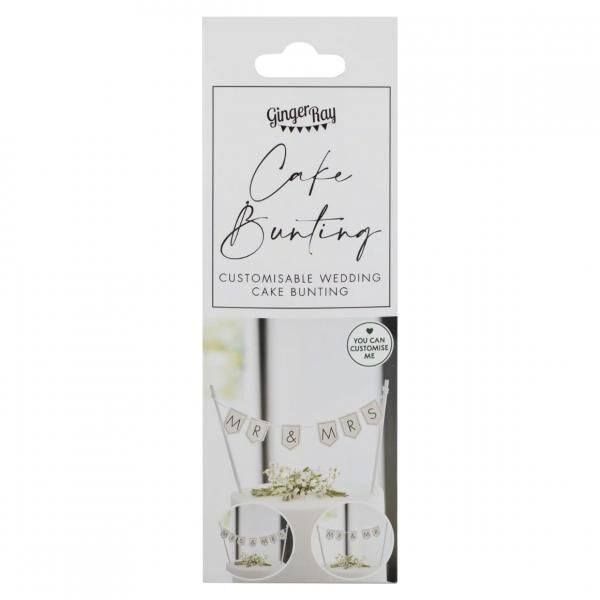 Ginger Ray Tortenaufleger Mr & Mrs Flaggenlinie