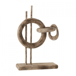 J-Line Dekorationsringe Holz 61 cm