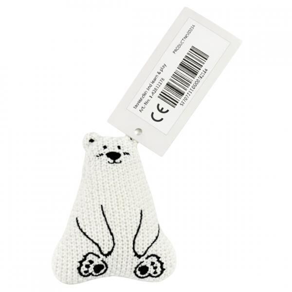 Kuschelige Rassel Eisbär weiß 12 cm
