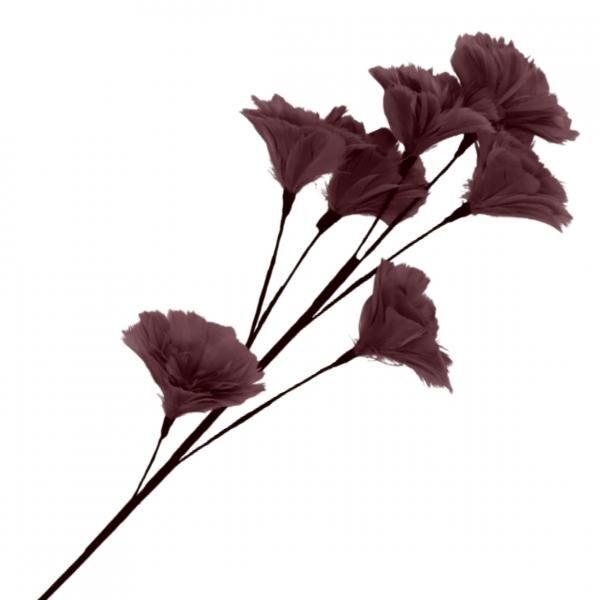 Artificial Feather branch flowers bordeaux 95 cm