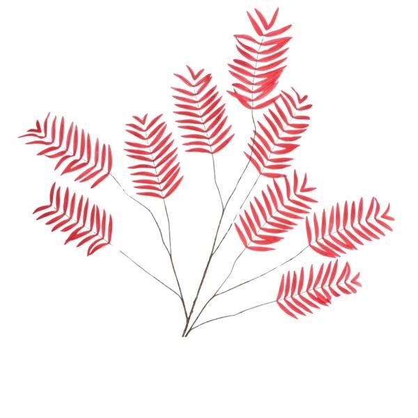 Künstliches Palmenblatt rot 150 cm