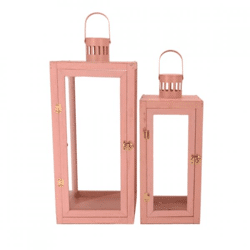 Lantern Lamas terra 44 cm set of 2
