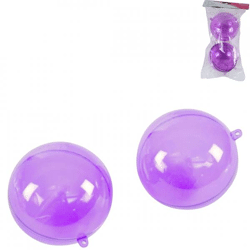 Miss France pendant ball purple 10 cm set of 2
