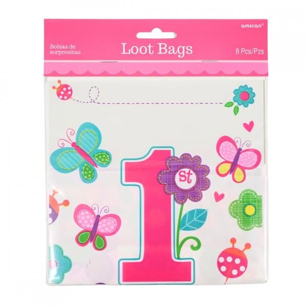 Party-Taschen ersten Geburtstag Birthday Girl Satz von 8