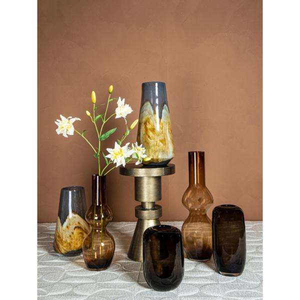 PTMD Vase Joly Glas braun 55 cm