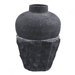 PTMD vase Mailey round L anthracite 45 cm