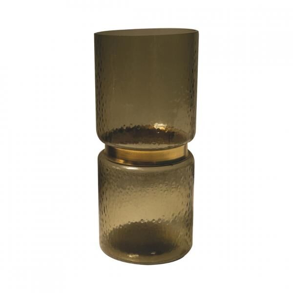 PTMD Vase Quilio Gerade Glas braun 27 cm