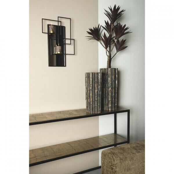 PTMD Wandregal Teelichthalter Erico schwarz 54 cm