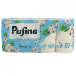 Pufina toilet paper 8 rolls 3-ply