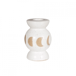 Sass & Belle Kerzenhalter Moon Phases weiß 8 cm