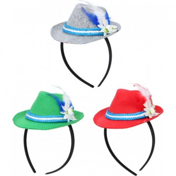 Stirnband Oktoberfest 18 cm 3fach sortiert