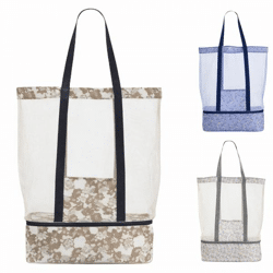 Strandtasche mit Kühlfach 39 cm 3fach sortiert