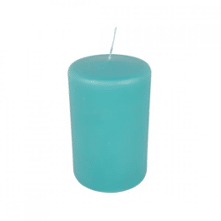 Stump candle aqua blue 8 x 12.5 cm