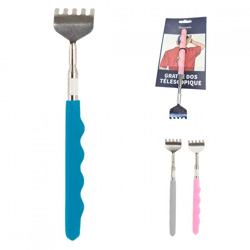 Telescopic back scratcher 49 cm 3 assorted