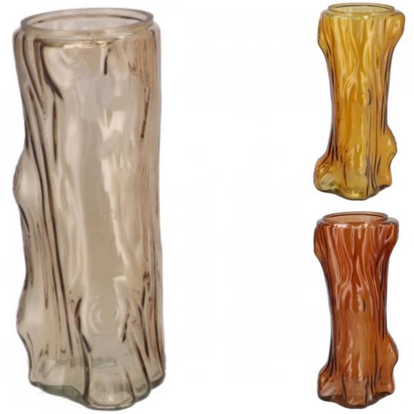 Vase Baum braun/gelb 29 cm 3 Stück sortiert