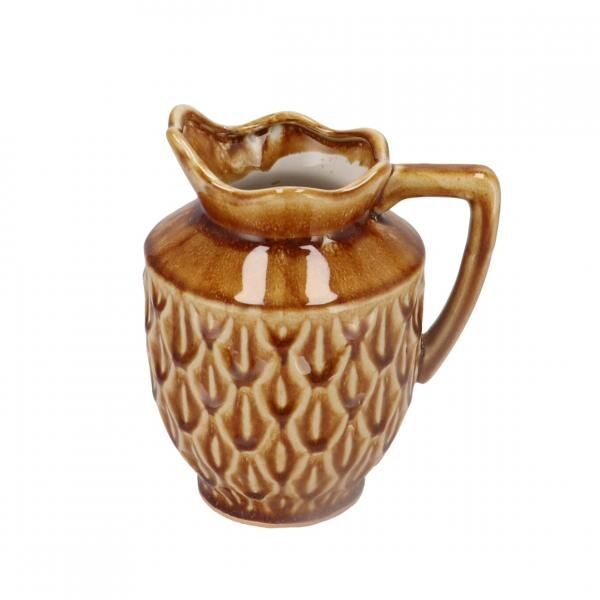 Vase Boa mit Henkel dunkelbraun 21 cm