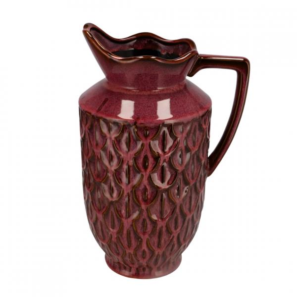 Vase Boa mit Henkel rot 38 cm