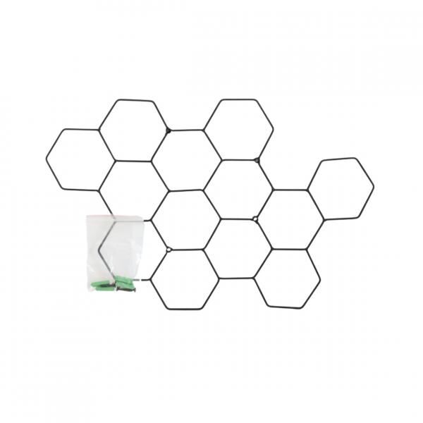 Wandregal Honig Metall schwarz M 42 cm