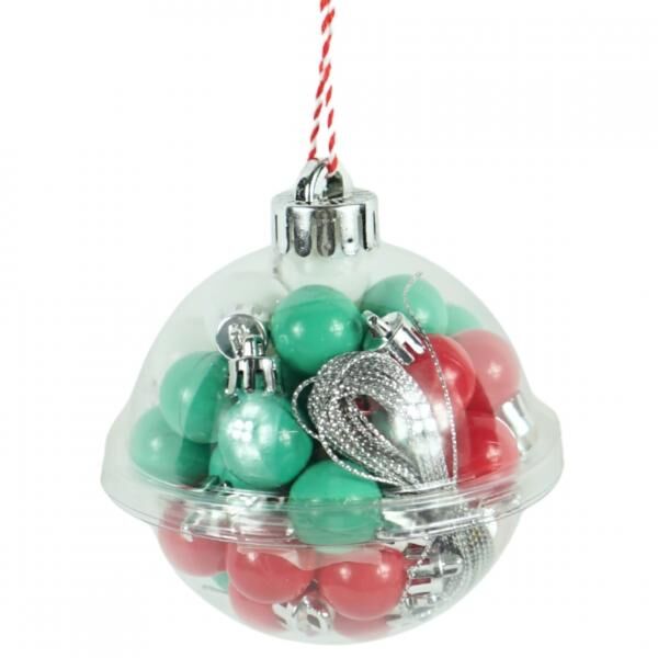 Wilko bauble with 40 mini baubles 8 cm