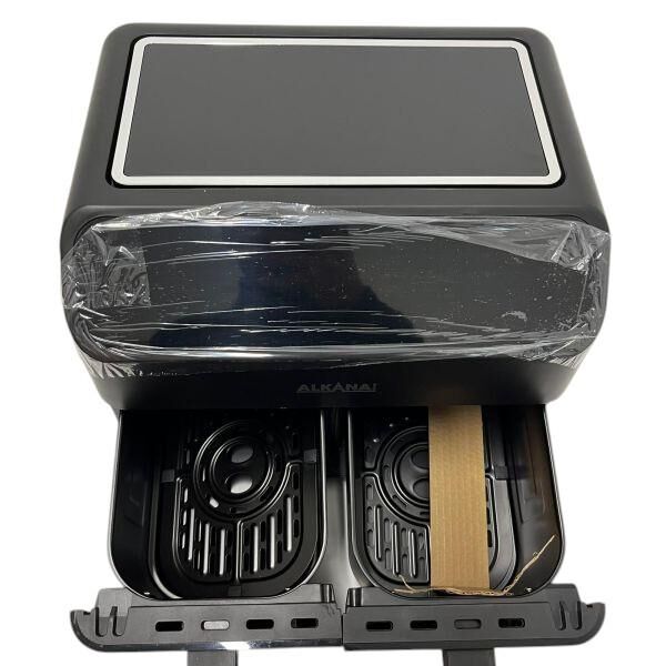 ALKANA Doppel-Hei&szlig;luftfritteuse 8L &ndash; Zwei F&auml;cher f&uuml;r die ganze Familie