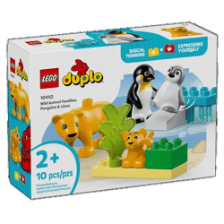 LEGO® DUPLO® Stadt 10442 - Wildtier-Familien: Pinguine und Löwen (10 Teile)