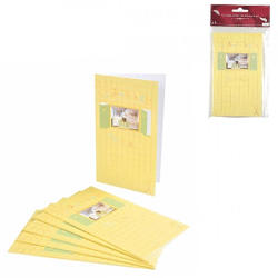 Menükarten babygelb 17 cm Satz von 6