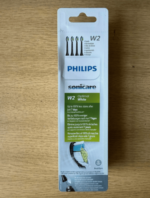 PHILIPS Sonicare W2 HX6064/11 Ersatzbürstenköpfe Schwarz 4er Pack – Neuware
