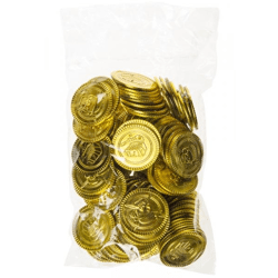 Pirate coins gold - 100 coins in a bag