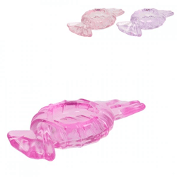 Theelichthouder Candy Nova fuchsia roze 12 cm 3 assorti