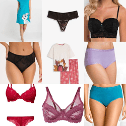 1,50 € Damenunterwäsche Mix BHs Tops Slips Strings Pyjamas Badebekleidung aus deutschen Katalogen Größen XS–XXXL Großhandel Versand weltweit