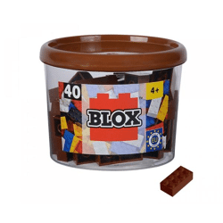 Androni - Blox 40 braune 8er Bausteine in Dose