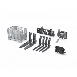 Bruder 02318 - Accessories: lattice pallet, cable winch and front loader forks