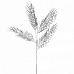 Countryfield art leaf Palma silver glitter 111 cm