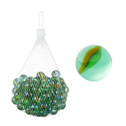 Deko Murmeln, 101 Stück in Netz