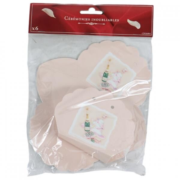 Geschenkpapier rosa 11 cm Set 6 Stück