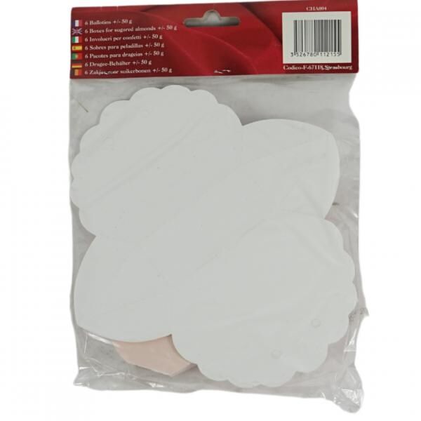 Geschenkpapier rosa 11 cm Set 6 Stück